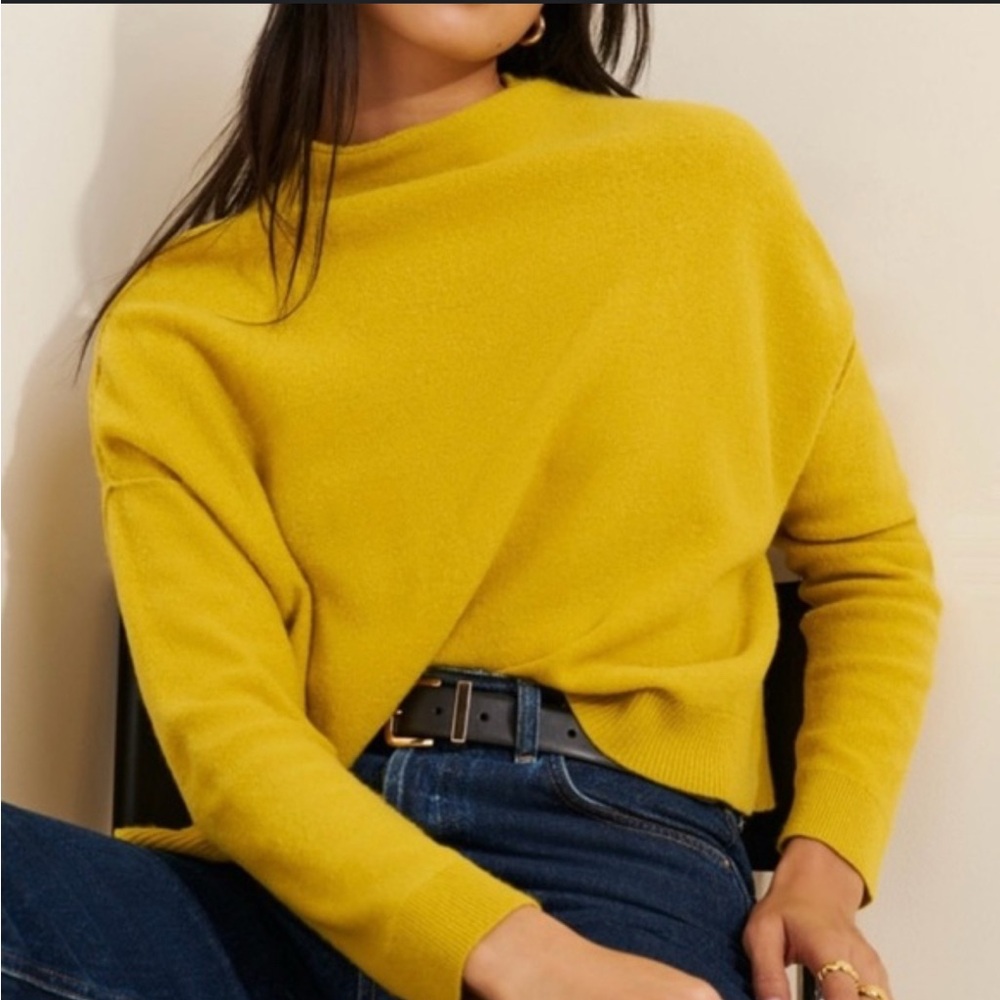 Pilcro Cashmere Mock Neck Sweater